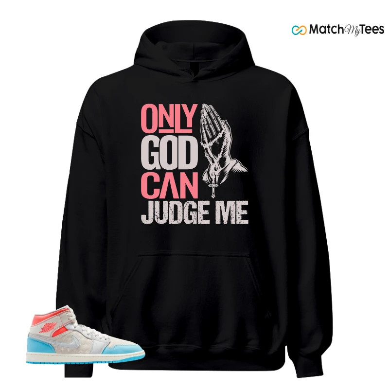 NIKE AIR JORDAN 1 MID SAIL HOT LAVA BLUE CHILL SNEAKER Matching Tees hoodie