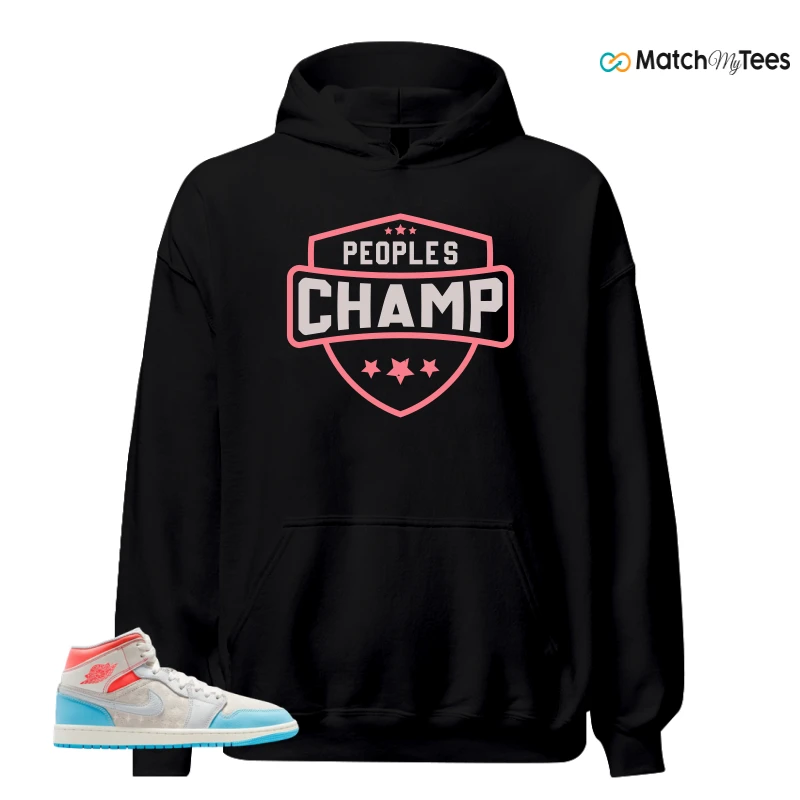 NIKE AIR JORDAN 1 MID SAIL HOT LAVA BLUE CHILL SNEAKER Matching Tees hoodie