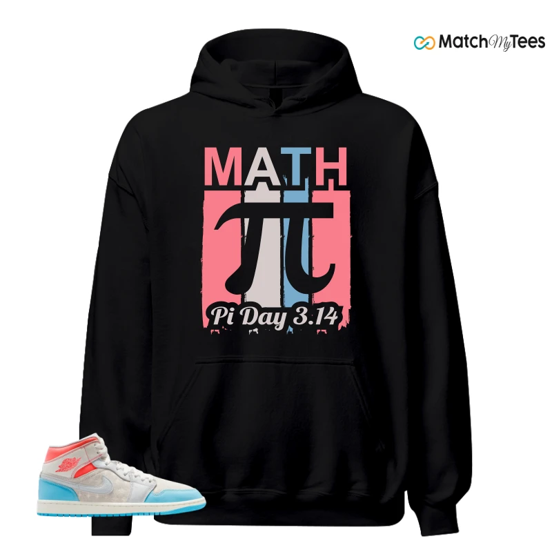 NIKE AIR JORDAN 1 MID SAIL HOT LAVA BLUE CHILL SNEAKER Matching Tees hoodie