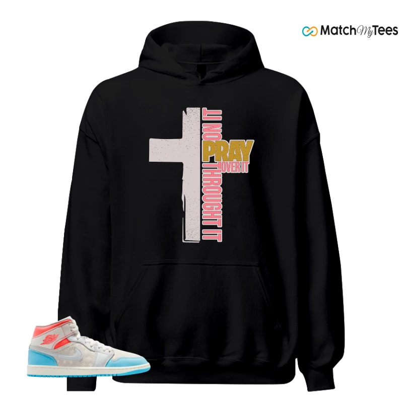 NIKE AIR JORDAN 1 MID SAIL HOT LAVA BLUE CHILL SNEAKER Matching Tees hoodie
