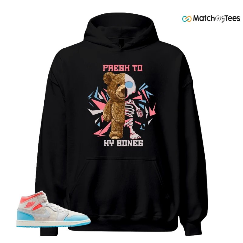 NIKE AIR JORDAN 1 MID SAIL HOT LAVA BLUE CHILL SNEAKER Matching Tees hoodie