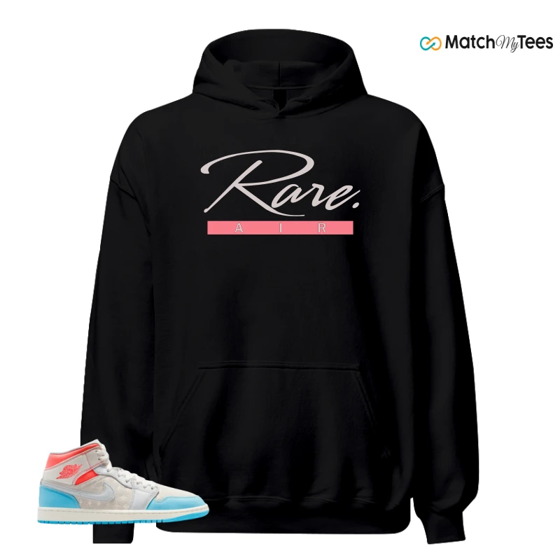NIKE AIR JORDAN 1 MID SAIL HOT LAVA BLUE CHILL SNEAKER Matching Tees hoodie