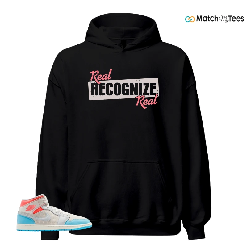NIKE AIR JORDAN 1 MID SAIL HOT LAVA BLUE CHILL SNEAKER Matching Tees hoodie