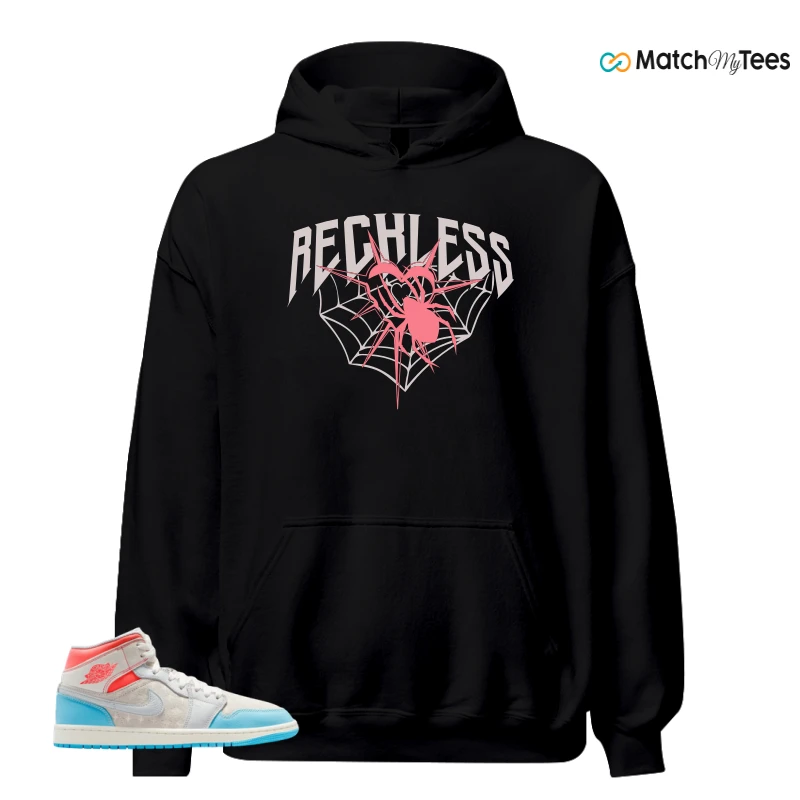 NIKE AIR JORDAN 1 MID SAIL HOT LAVA BLUE CHILL SNEAKER Matching Tees hoodie