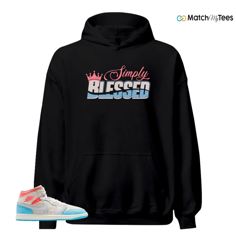 NIKE AIR JORDAN 1 MID SAIL HOT LAVA BLUE CHILL SNEAKER Matching Tees hoodie