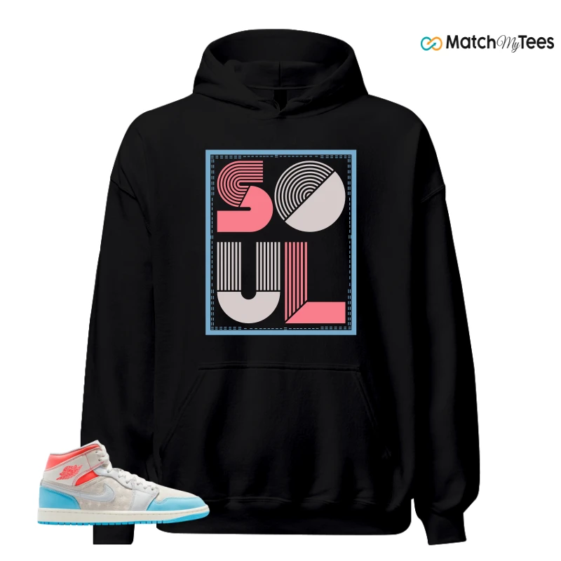 NIKE AIR JORDAN 1 MID SAIL HOT LAVA BLUE CHILL SNEAKER Matching Tees hoodie