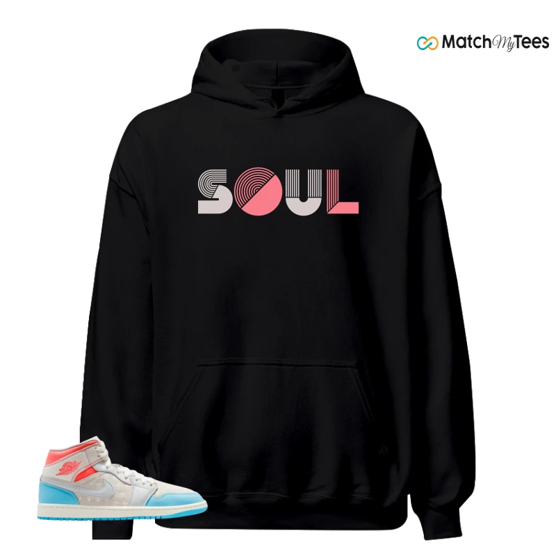 NIKE AIR JORDAN 1 MID SAIL HOT LAVA BLUE CHILL SNEAKER Matching Tees hoodie