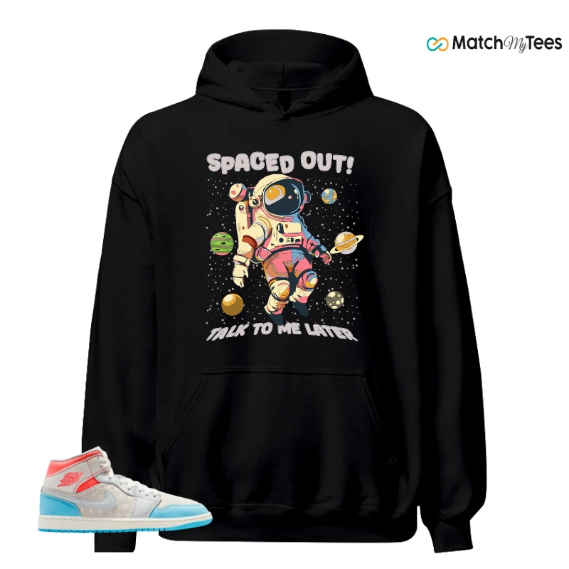 NIKE AIR JORDAN 1 MID SAIL HOT LAVA BLUE CHILL SNEAKER Matching Tees hoodie