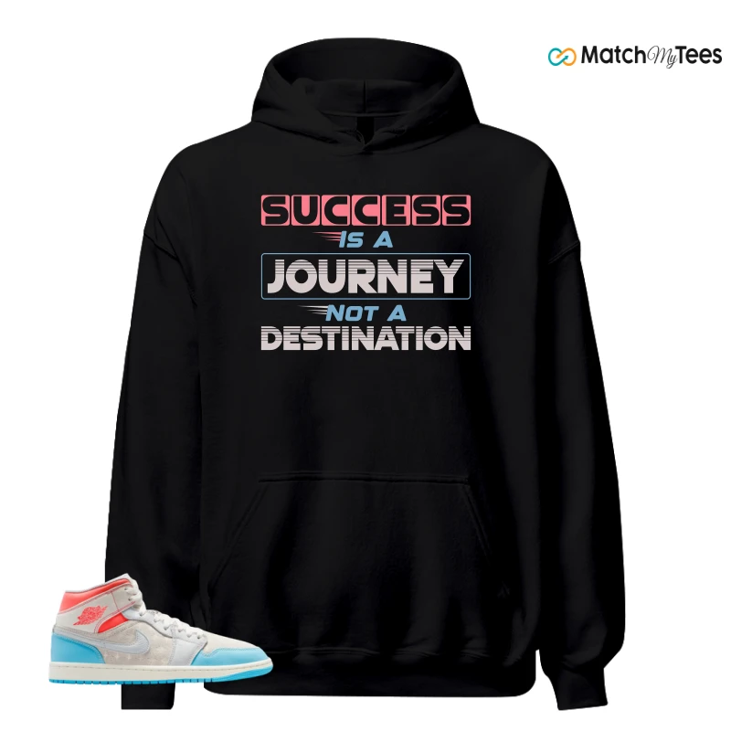 NIKE AIR JORDAN 1 MID SAIL HOT LAVA BLUE CHILL SNEAKER Matching Tees hoodie