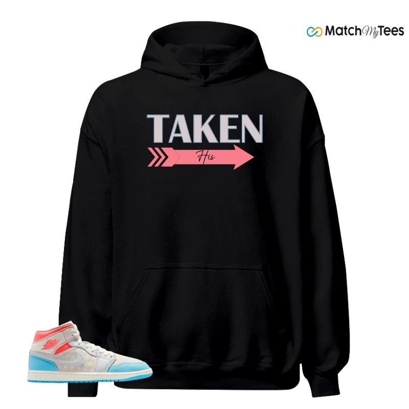 NIKE AIR JORDAN 1 MID SAIL HOT LAVA BLUE CHILL SNEAKER Matching Tees hoodie