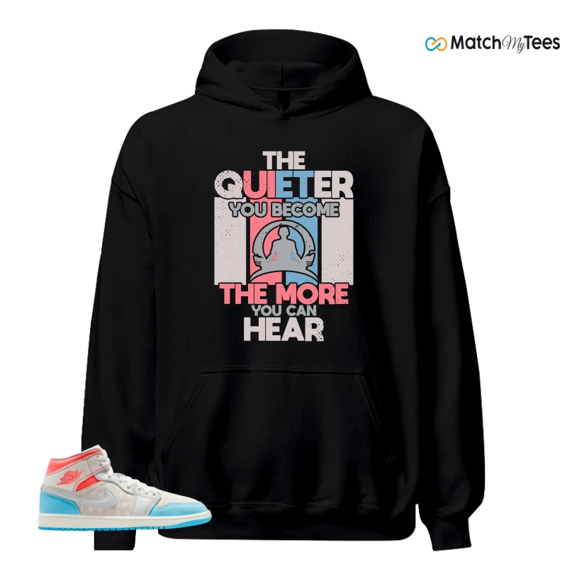 NIKE AIR JORDAN 1 MID SAIL HOT LAVA BLUE CHILL SNEAKER Matching Tees hoodie