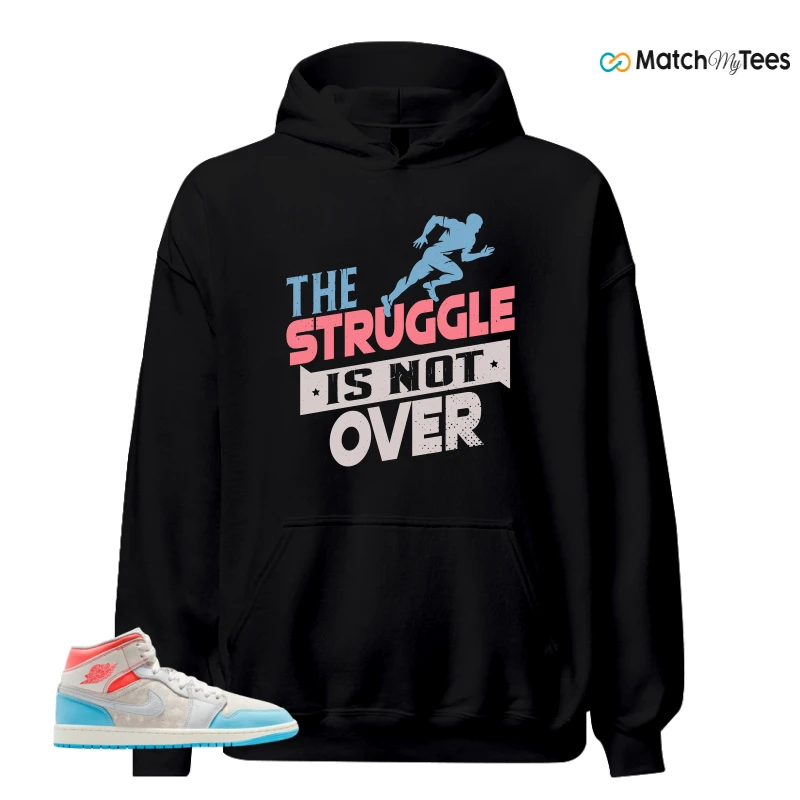 NIKE AIR JORDAN 1 MID SAIL HOT LAVA BLUE CHILL SNEAKER Matching Tees hoodie