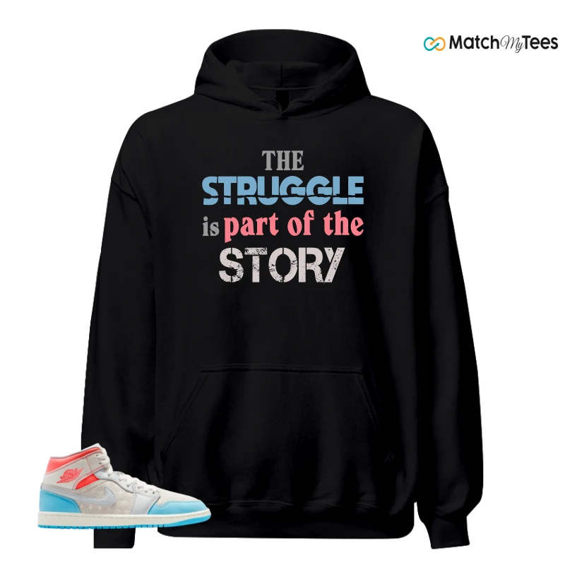 NIKE AIR JORDAN 1 MID SAIL HOT LAVA BLUE CHILL SNEAKER Matching Tees hoodie
