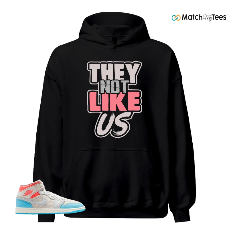NIKE AIR JORDAN 1 MID SAIL HOT LAVA BLUE CHILL SNEAKER Matching Tees hoodie