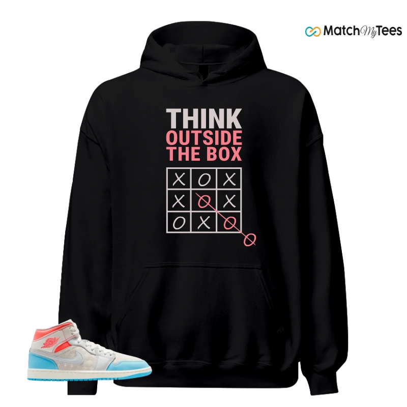 NIKE AIR JORDAN 1 MID SAIL HOT LAVA BLUE CHILL SNEAKER Matching Tees hoodie