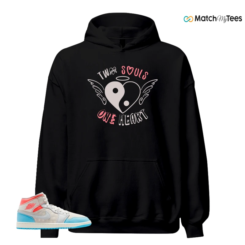 NIKE AIR JORDAN 1 MID SAIL HOT LAVA BLUE CHILL SNEAKER Matching Tees hoodie
