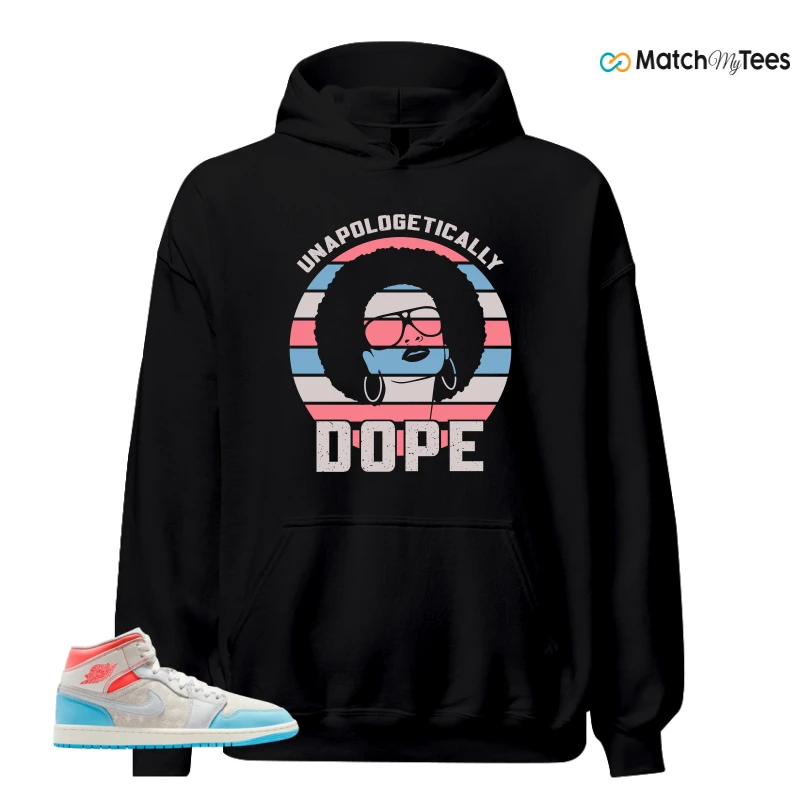NIKE AIR JORDAN 1 MID SAIL HOT LAVA BLUE CHILL SNEAKER Matching Tees hoodie