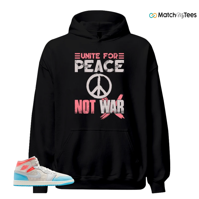 NIKE AIR JORDAN 1 MID SAIL HOT LAVA BLUE CHILL SNEAKER Matching Tees hoodie