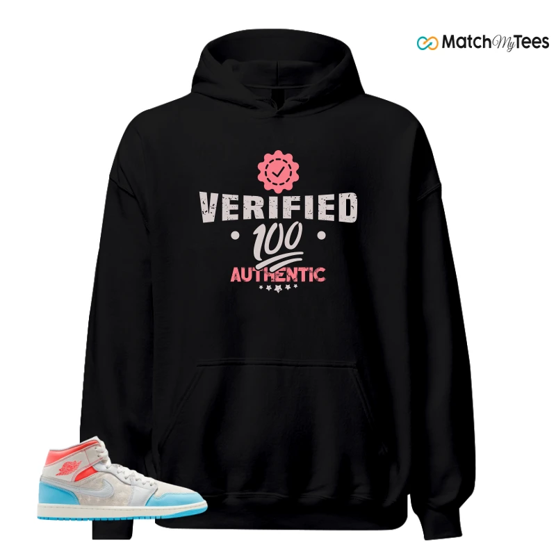 NIKE AIR JORDAN 1 MID SAIL HOT LAVA BLUE CHILL SNEAKER Matching Tees hoodie