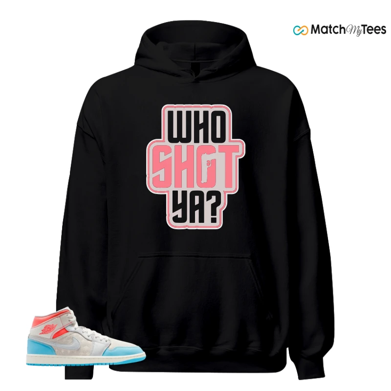 NIKE AIR JORDAN 1 MID SAIL HOT LAVA BLUE CHILL SNEAKER Matching Tees hoodie