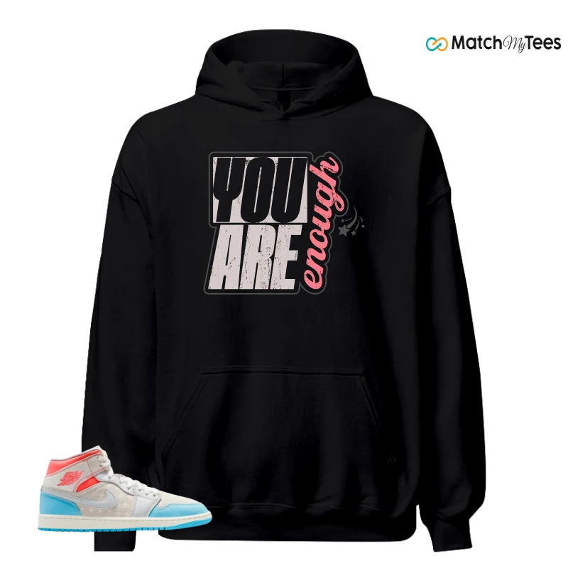 NIKE AIR JORDAN 1 MID SAIL HOT LAVA BLUE CHILL SNEAKER Matching Tees hoodie