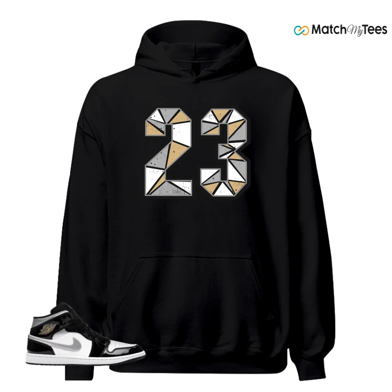 NIKE AIR JORDAN 1 MID SE BLACK WHITE SNEAKER Matching Tees hoodie