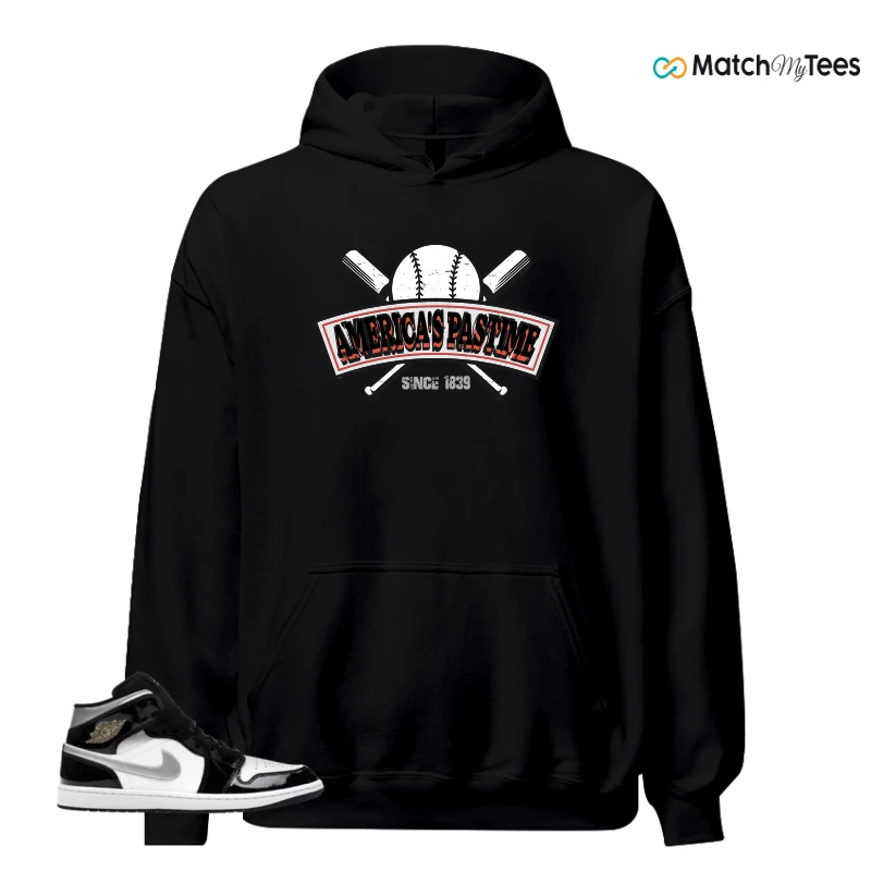 NIKE AIR JORDAN 1 MID SE BLACK WHITE SNEAKER Matching Tees hoodie
