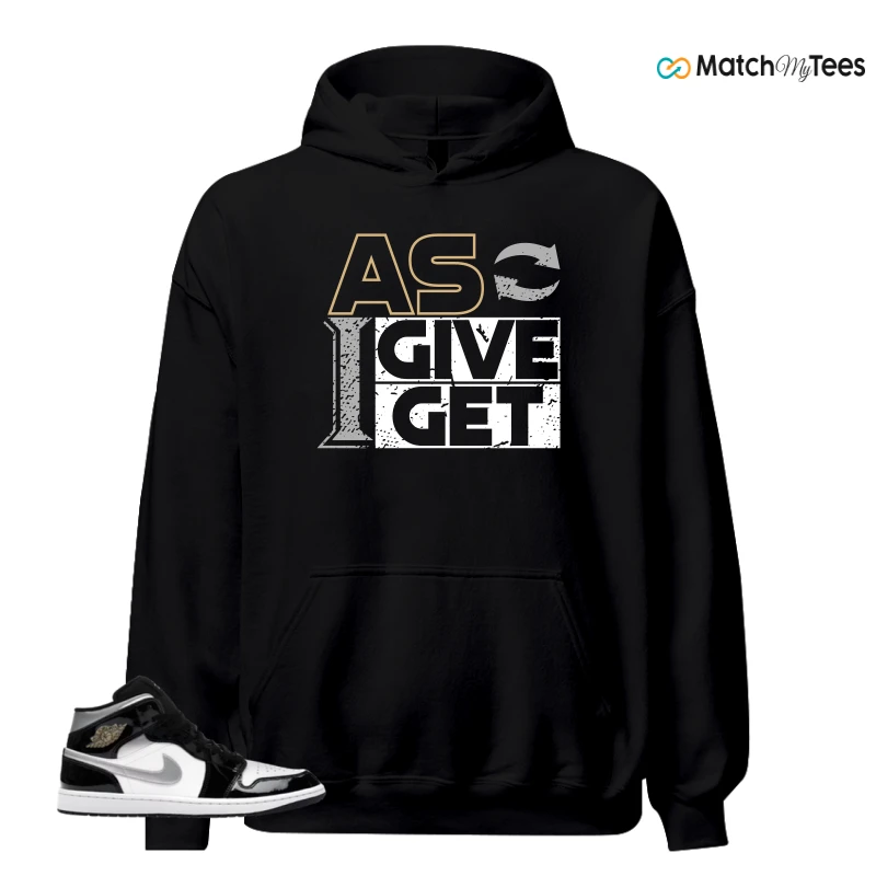 NIKE AIR JORDAN 1 MID SE BLACK WHITE SNEAKER Matching Tees hoodie