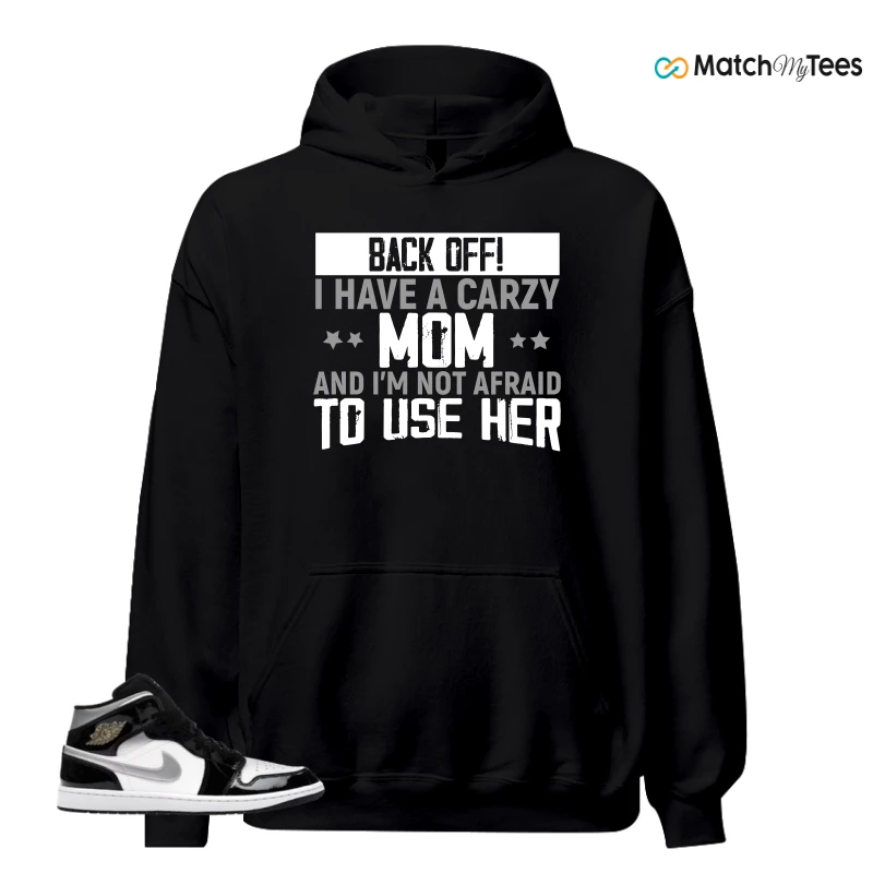 NIKE AIR JORDAN 1 MID SE BLACK WHITE SNEAKER Matching Tees hoodie