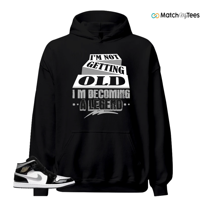 NIKE AIR JORDAN 1 MID SE BLACK WHITE SNEAKER Matching Tees hoodie