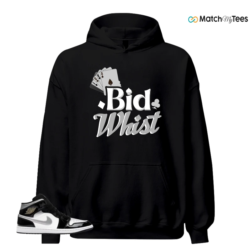 NIKE AIR JORDAN 1 MID SE BLACK WHITE SNEAKER Matching Tees hoodie