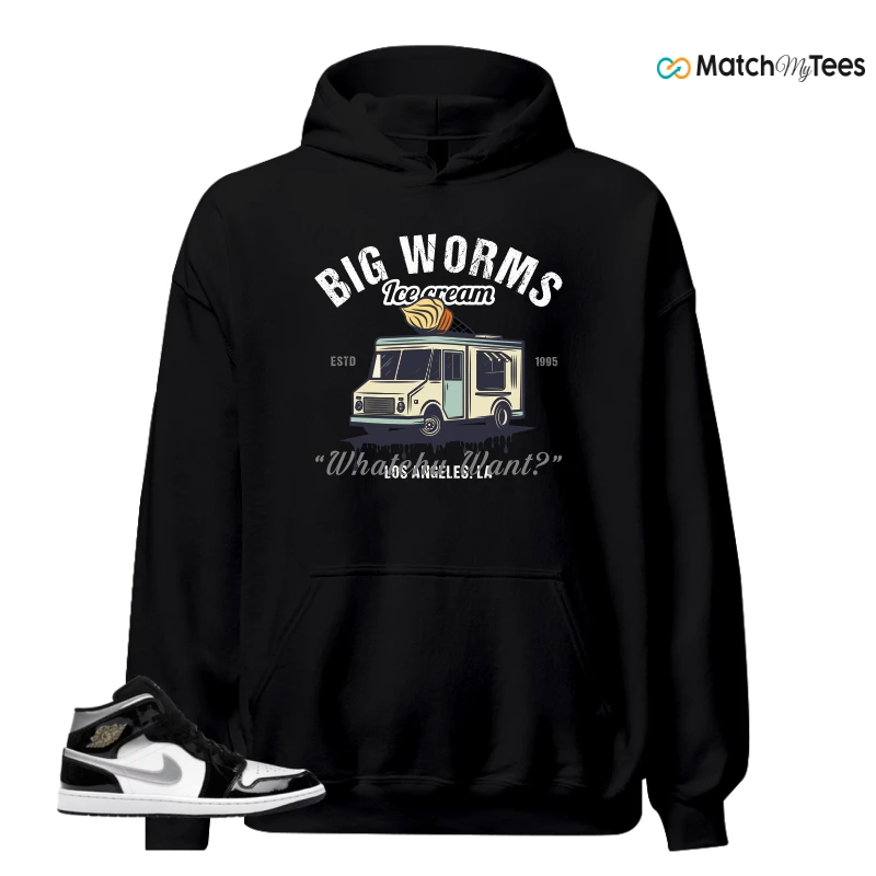 NIKE AIR JORDAN 1 MID SE BLACK WHITE SNEAKER Matching Tees hoodie