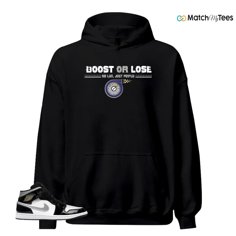 NIKE AIR JORDAN 1 MID SE BLACK WHITE SNEAKER Matching Tees hoodie