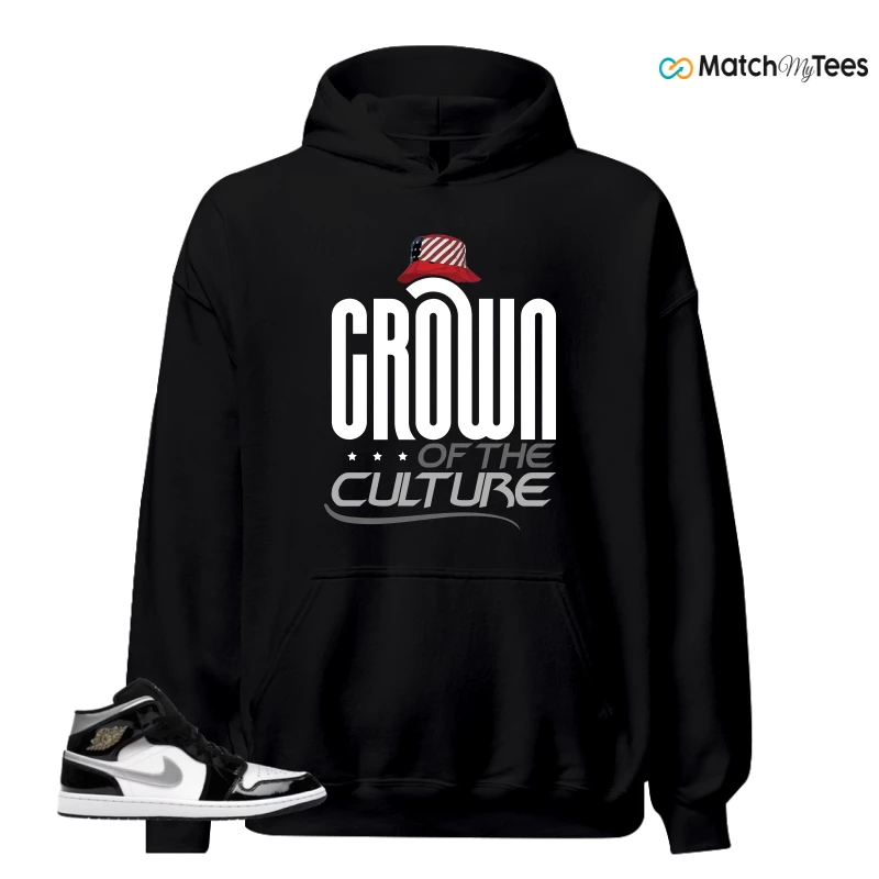 NIKE AIR JORDAN 1 MID SE BLACK WHITE SNEAKER Matching Tees hoodie