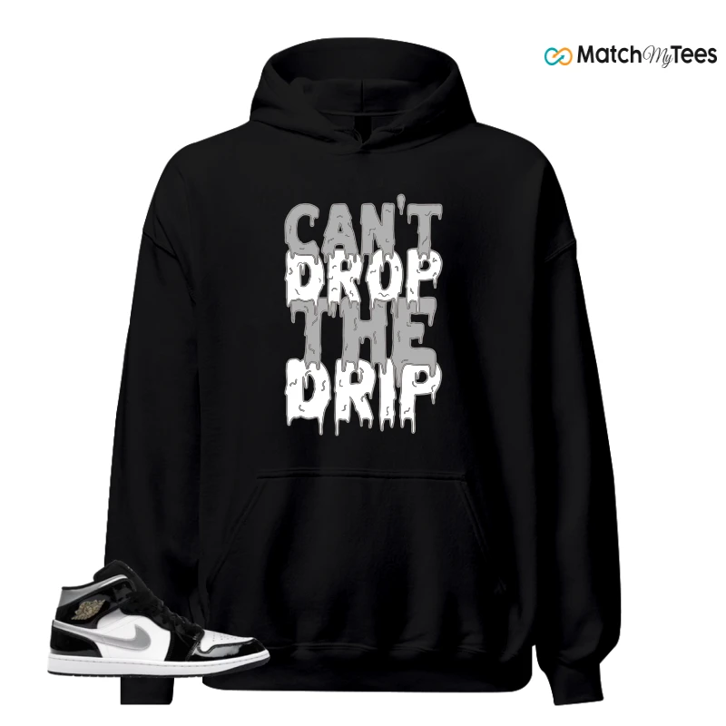 NIKE AIR JORDAN 1 MID SE BLACK WHITE SNEAKER Matching Tees hoodie