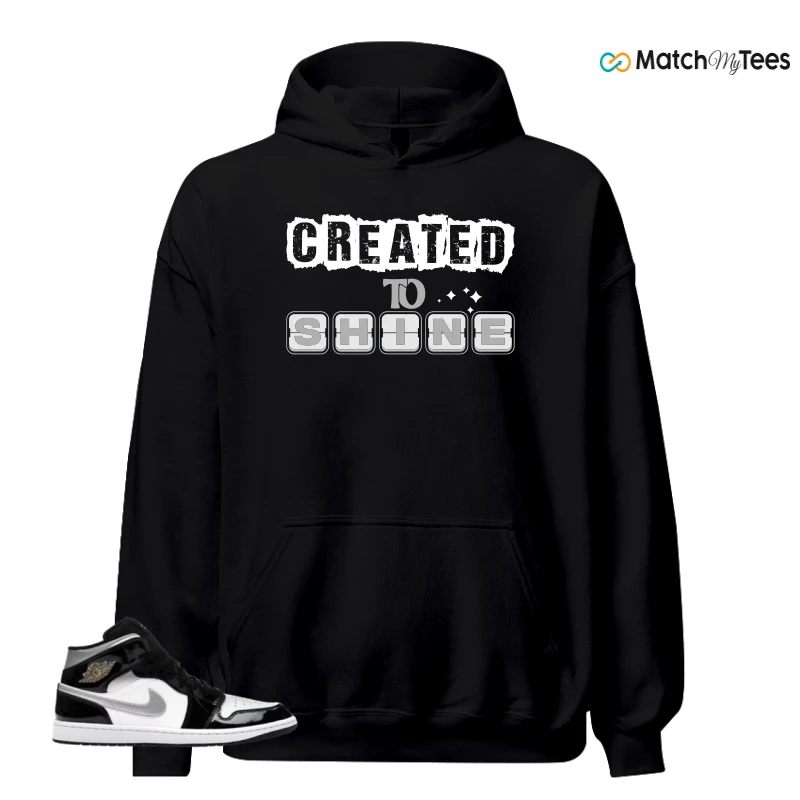 NIKE AIR JORDAN 1 MID SE BLACK WHITE SNEAKER Matching Tees hoodie