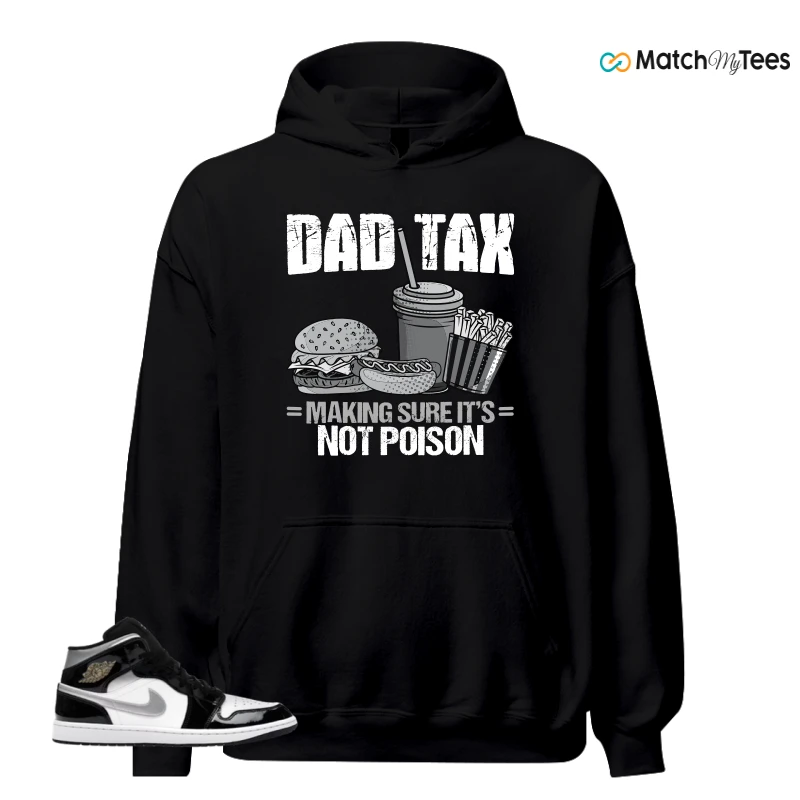 NIKE AIR JORDAN 1 MID SE BLACK WHITE SNEAKER Matching Tees hoodie