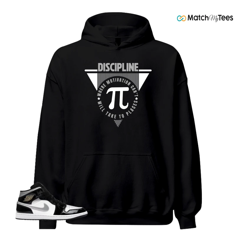 NIKE AIR JORDAN 1 MID SE BLACK WHITE SNEAKER Matching Tees hoodie
