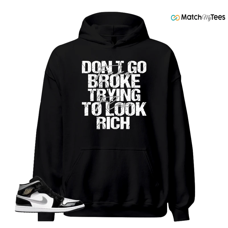 NIKE AIR JORDAN 1 MID SE BLACK WHITE SNEAKER Matching Tees hoodie