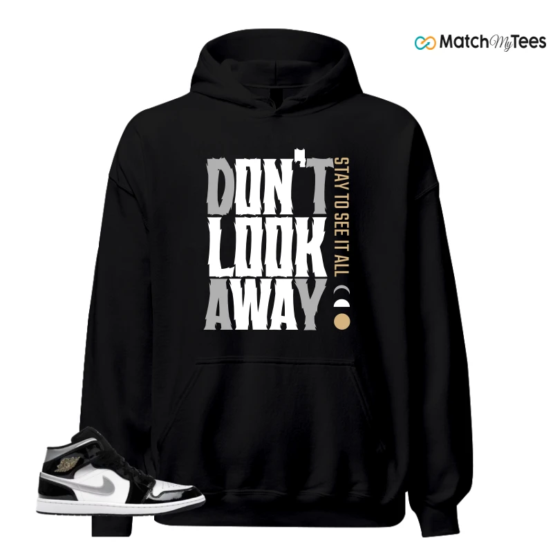 NIKE AIR JORDAN 1 MID SE BLACK WHITE SNEAKER Matching Tees hoodie