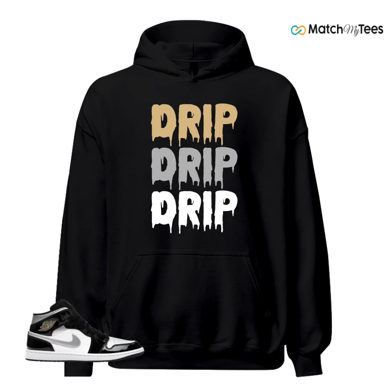 NIKE AIR JORDAN 1 MID SE BLACK WHITE SNEAKER Matching Tees hoodie