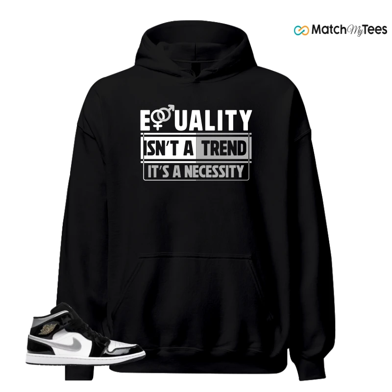 NIKE AIR JORDAN 1 MID SE BLACK WHITE SNEAKER Matching Tees hoodie