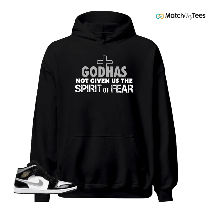 NIKE AIR JORDAN 1 MID SE BLACK WHITE SNEAKER Matching Tees hoodie