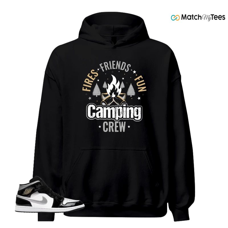NIKE AIR JORDAN 1 MID SE BLACK WHITE SNEAKER Matching Tees hoodie