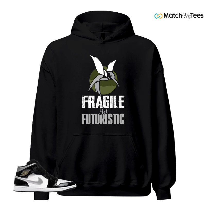 NIKE AIR JORDAN 1 MID SE BLACK WHITE SNEAKER Matching Tees hoodie