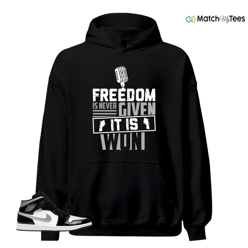 NIKE AIR JORDAN 1 MID SE BLACK WHITE SNEAKER Matching Tees hoodie