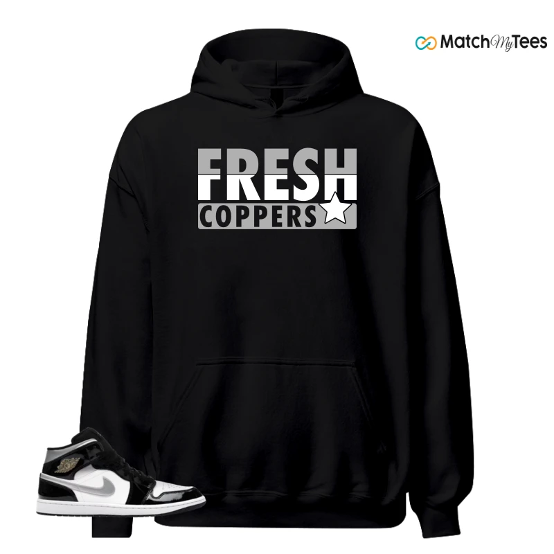 NIKE AIR JORDAN 1 MID SE BLACK WHITE SNEAKER Matching Tees hoodie