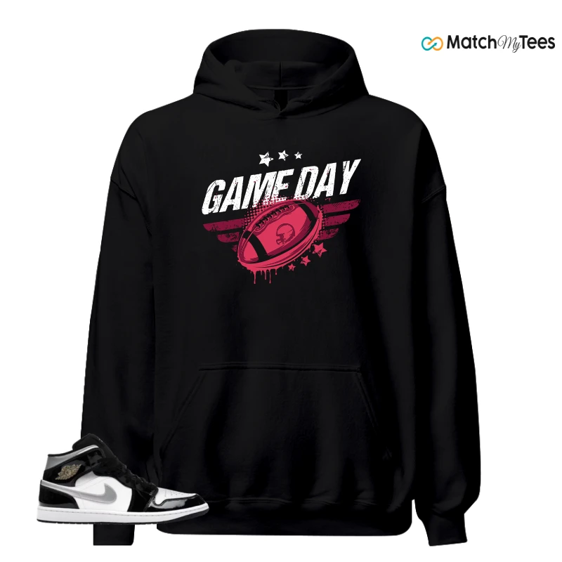 NIKE AIR JORDAN 1 MID SE BLACK WHITE SNEAKER Matching Tees hoodie
