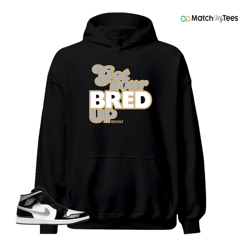 NIKE AIR JORDAN 1 MID SE BLACK WHITE SNEAKER Matching Tees hoodie