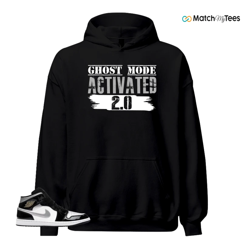 NIKE AIR JORDAN 1 MID SE BLACK WHITE SNEAKER Matching Tees hoodie